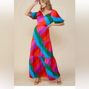 NWT colorful maxi dress